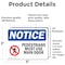 Signmission Pedestrians Must Use Main Door Sign, Vinyl Decal, 5in W x 3.5in L, 2PK OS-2PACK-NS-D-35-L-17163 - alternate 4